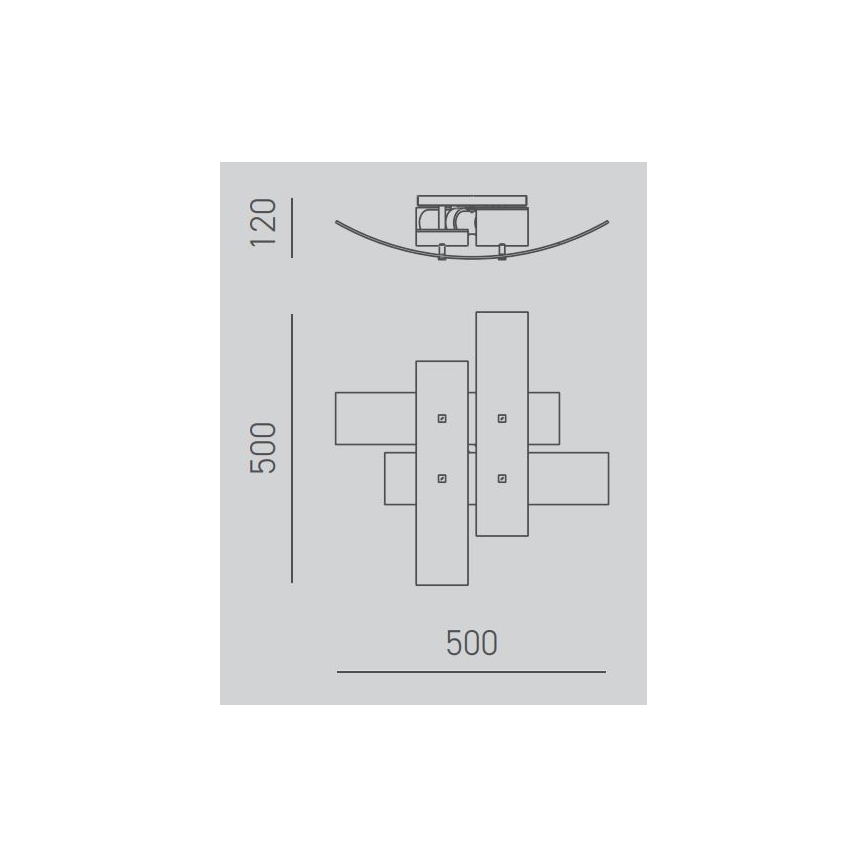 Gea Luce LARA P P oro - Mennyezeti lámpa LARA 2xE27/52W/230V 50 cm arany