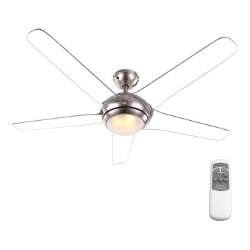 GLOBO 0344 - Mennyezeti ventilátor FABIOLA 1xLED/20W/230V átlátszó