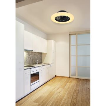 Globo - LED Dimmelhető mennyezeti lámpa ventilátorral LED/30W/230V 3000-6500K + távirányító