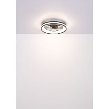 Globo - LED Dimmelhető mennyezeti lámpa ventilátorral LED/30W/230V 2700-6500K fekete + távirányítás