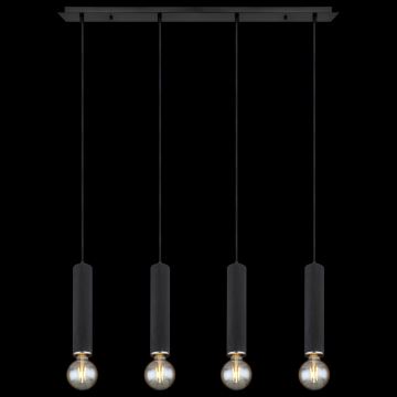 Globo - Csillár zsinóron 4xE27/60W/230V fekete fa