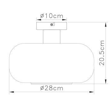 Globo -  Felületre szerelhető csillár  1xE27/40W/230V szürke