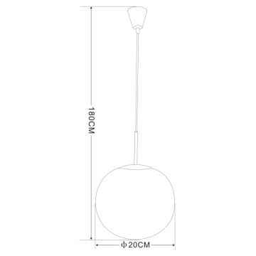 Globo - Csillár zsinóron 1xE27/60W/230V á. 20 cm