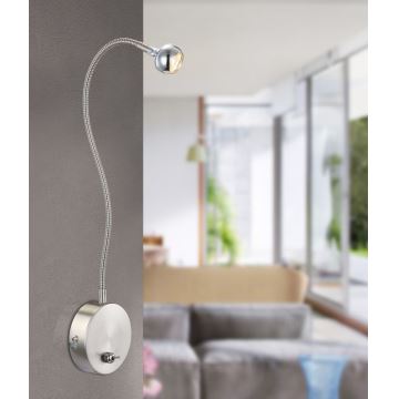 Globo - LED Rugalmas kicsi lámpa LED/3W/230V króm