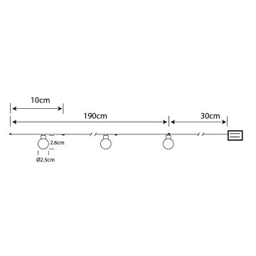 Globo - LED Karácsonyi fényfüzér 20xLED/2xAA 2,2m meleg fehér