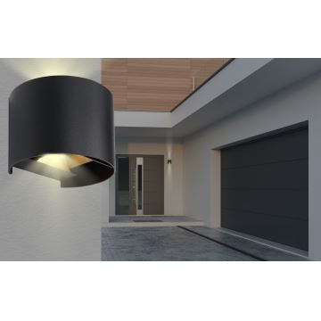 Globo - LED Kültéri fali lámpa 2xLED/3W/230V IP44 fekete