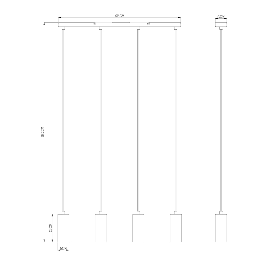 Globo - Csillár zsinóron 4xGU10/35W/230V szürke/barna