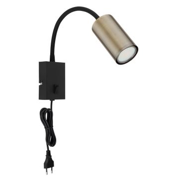 Globo - Flexibilní nástěnná lampa 1xGU10/25W/230V fekete/réz