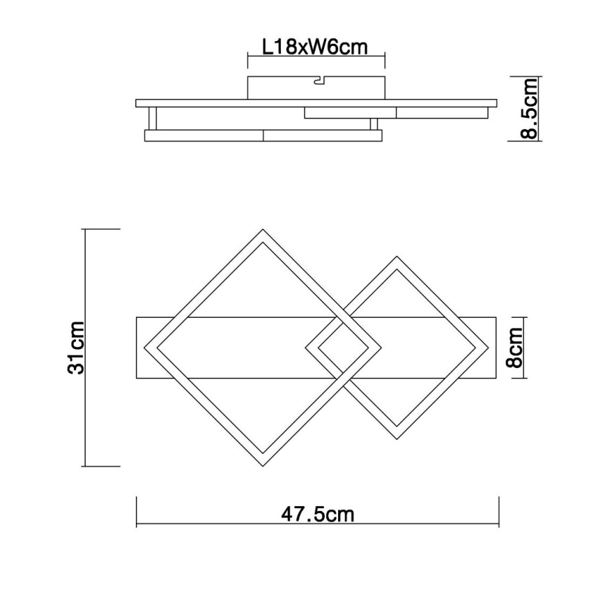 Globo - LED Mennyezeti lámpa LED/18W/230V