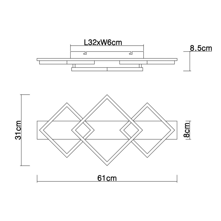 Globo - LED Mennyezeti lámpa LED/24W/230V