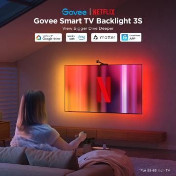 Govee - Backlight 3S Netflix TV 55-65" SMART LED háttérvilágítás RGBICW Wi-Fi + távirányítás