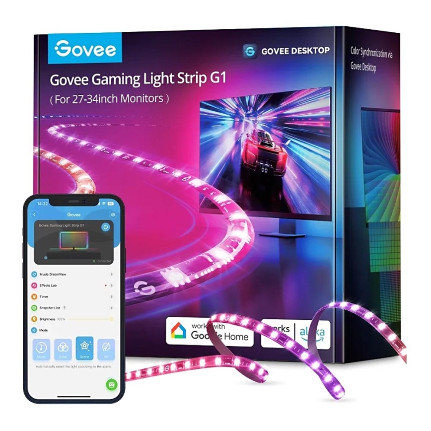 Govee - Dreamview G1 Smart LED RGBIC monitor világítás 27-34" Wi-Fi