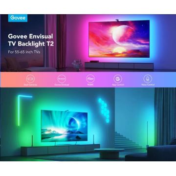 Govee - DreamView T2 DUAL TV 55-65" SMART LED háttérvilágítás RGBIC Wi-Fi + távirányítás