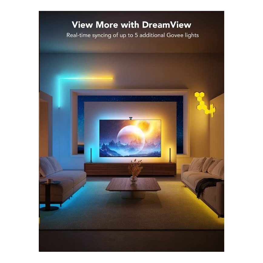 Govee - DreamView T2 DUAL TV 55-65" SMART LED háttérvilágítás RGBIC Wi-Fi + távirányítás