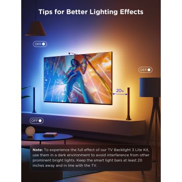 Govee - KÉSZLET 2x Backlight TV 55-65" SMART LED háttérvilágítás RGBICW Wi-Fi