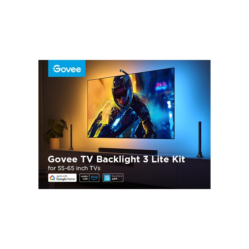 Govee - KÉSZLET 2x Backlight TV 55-65" SMART LED háttérvilágítás RGBICW Wi-Fi