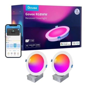 Govee - KÉSZLET 2x LED RGBWW Beépíthető lámpa LED/11W/230V Smart 2700-6500K