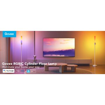 Govee - LED Dimmelhető állólámpa CYLINDER SMART RGBICWW 2200-6500K