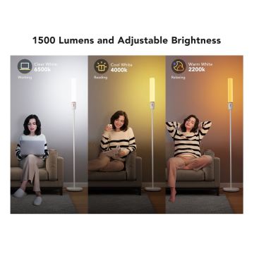 Govee - LED Dimmelhető állólámpa CYLINDER SMART RGBICWW 2200-6500K