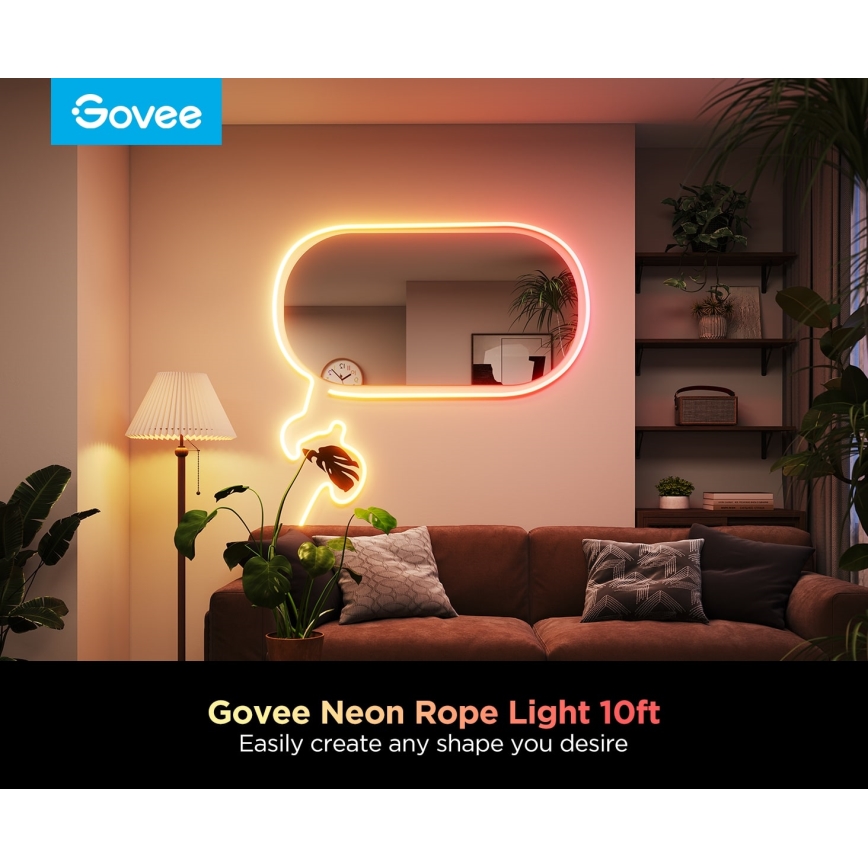 Govee - Neon 2 MATTER hajlítható LED szalag 3m RGBIC Wi-Fi IP67