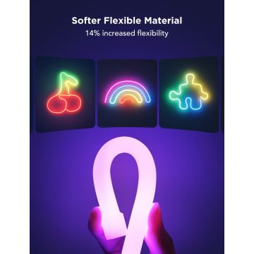 Govee - Neon 2 MATTER hajlítható LED szalag 5m RGBIC Wi-Fi IP67