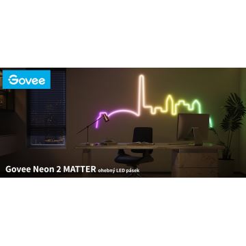 Govee - Neon 2 MATTER hajlítható LED szalag 5m RGBIC Wi-Fi IP67