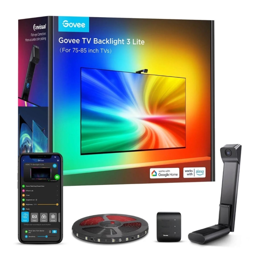 Govee - TV Backlight 3 Lite TV 75-85" SMART LED háttérvilágítás RGBICW Wi-Fi IP67 + távirányítás