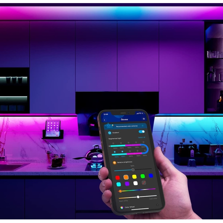 Govee - Wi-Fi RGBIC Smart PRO LED szalag 3m - extra tartós
