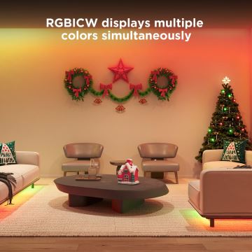 Govee - Wi-Fi RGBICW Smart PRO LED szalag 10m MATTER - extra tartós