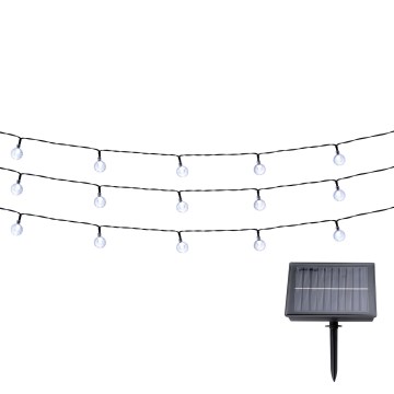Grundig - LED Napelemes lánc 100xLED/8 funkció 15m meleg fehér