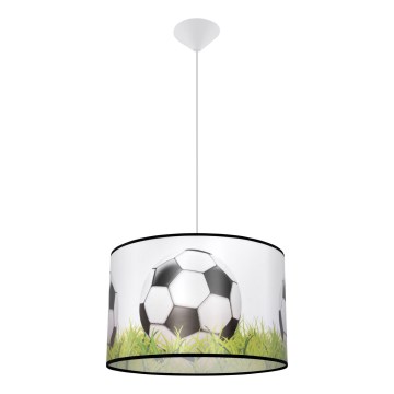 Gyerek csillár zsinóron FOOTBALL 1xE27/15W/230V átm. 40 cm futball