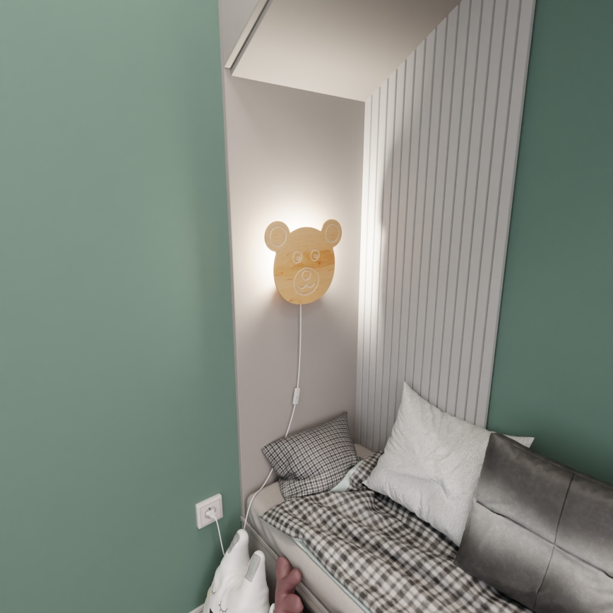 Gyerek fali lámpa TED 1xE14/10W/230V medve