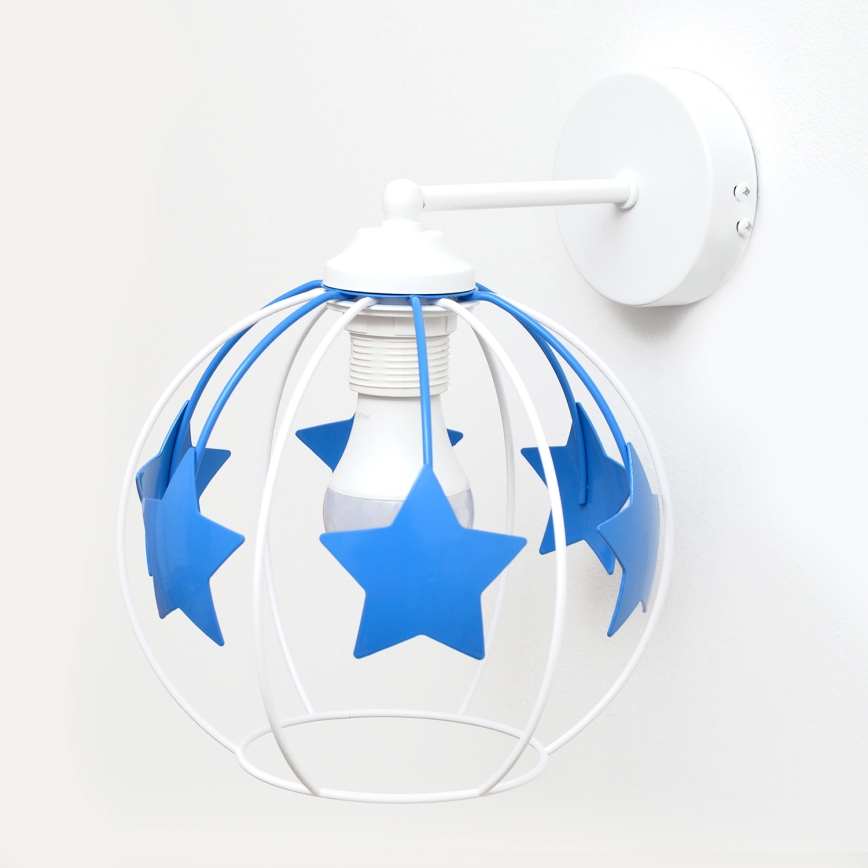 Gyermek fali lámpa STARS 1xE27/15W/230V kék/fehér