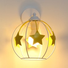 Gyermek fali lámpa STARS 1xE27/15W/230V sárga/fehér