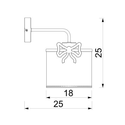 Gyermek fali lámpa SWEET 1xE27/15W/230V fehér/íj