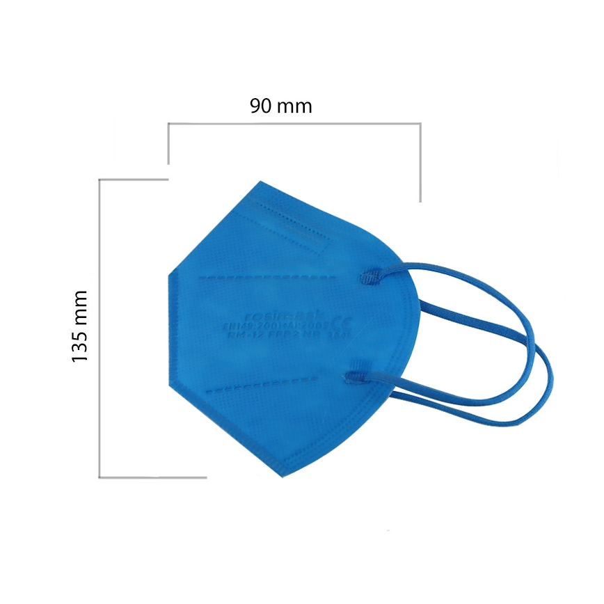 Gyermek méretű maszk FFP2 ROSIMASK MR-12 NR kék 1db