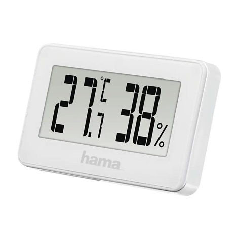 Hama - Beltéri hőmérő páratartalom mérővel 1xCR2025 fehér