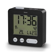 Hama - Ébresztőóra LCD kijelzővel és hőmérővel 2xAAA fekete