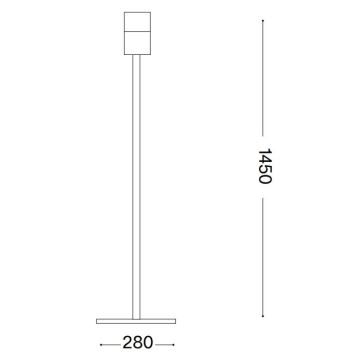 Ideal Lux - Állvány lámpához KÉSZLET UP 1xE27/42W/230V arany