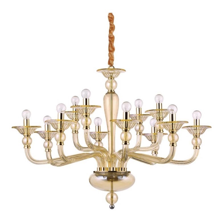 Ideal Lux - Csillár láncon DANIELI 12xE14/40W/230V átm. 94 cm réz