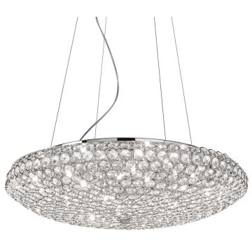 Ideal Lux - Kristály csillár zsinóron KING 12xG9/40W/230V átm. 65 cm króm