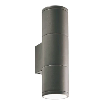 Ideal Lux - Kültéri fali lámpa GUN 2xGU10/35W/230V IP44 antracit