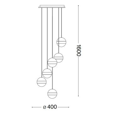 Ideal Lux - LED Csillár zsinóron GALAXY LED/58W/230V