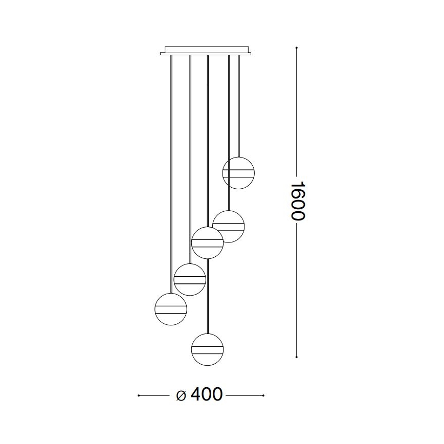 Ideal Lux - LED Csillár zsinóron GALAXY LED/58W/230V