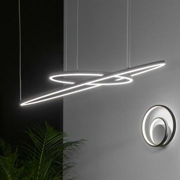 Ideal Lux - LED Csillár zsinóron ORACLE LED/55W/230V átm. 90 cm fekete