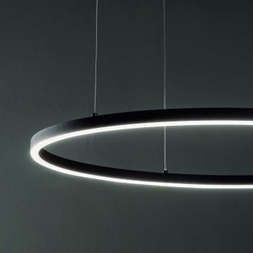 Ideal Lux - LED Csillár zsinóron ORACLE LED/89W/230V átm. 150 cm fekete