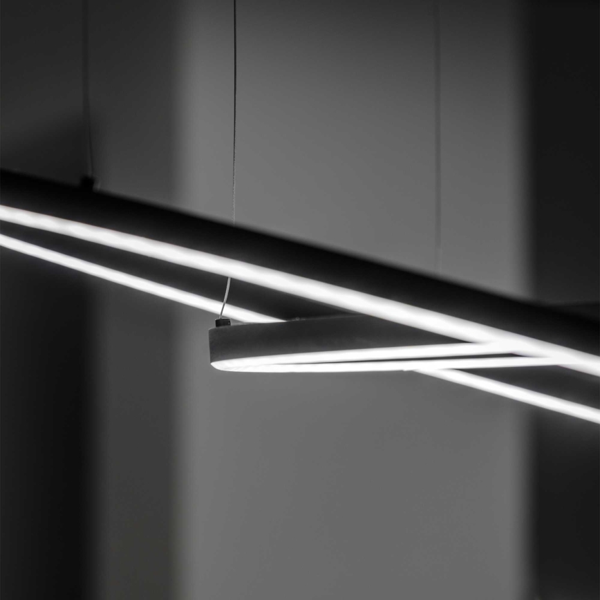 Ideal Lux - LED Csillár zsinóron ORACLE SLIM LED/38W/230V átm. 70 cm fekete