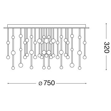 Ideal Lux - LED Dimmelhető csillár ARMONY LED/77W/230V átm. 75 cm