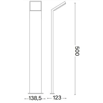 Ideal Lux - LED Kültéri lámpa STYLE LED/8,5W/230V IP54 antracit