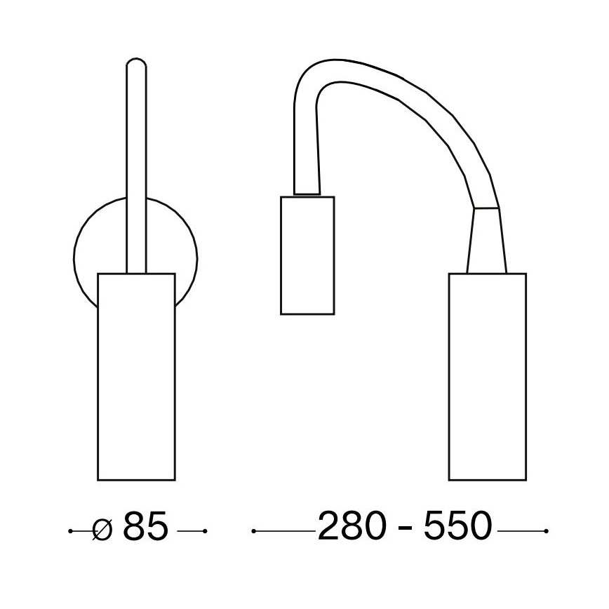 Ideal Lux - LED Rugalmas kicsi lámpa FOCUS LED/3,5W/230V CRI 90 fehér